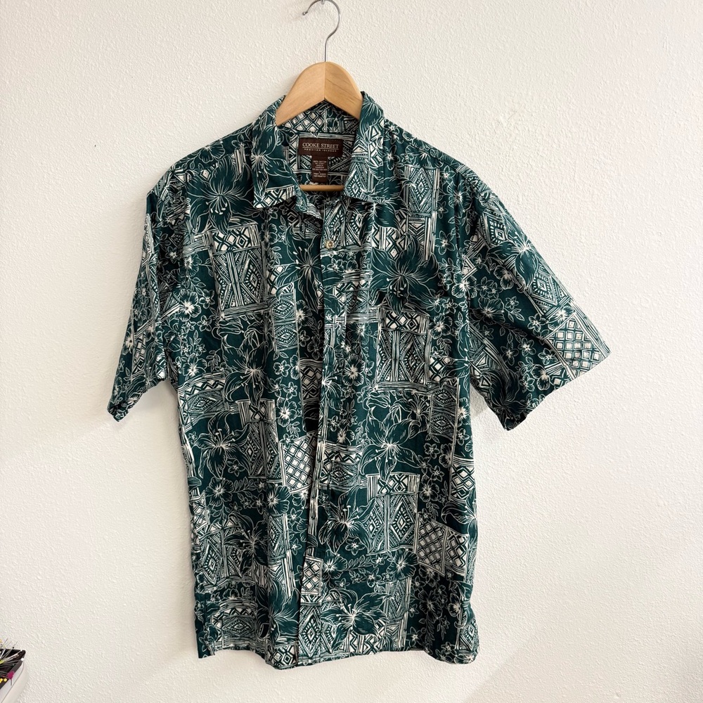 Cooke Street Honolulu Green and off White Casual Shirt